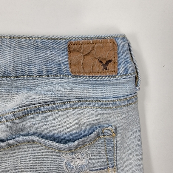 American Eagle Sz 4 Shortie Shorts Crochet Macrame Hem - Picture 7 of 7